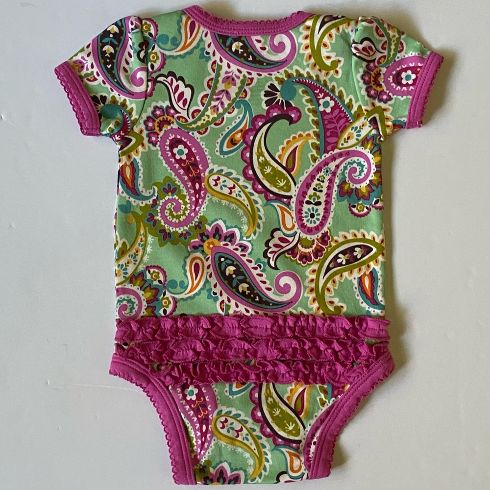 Vera Bradley One Piece Size 3 6 Months Tutti Fruitti Ruffles Paisley Pink NWOT